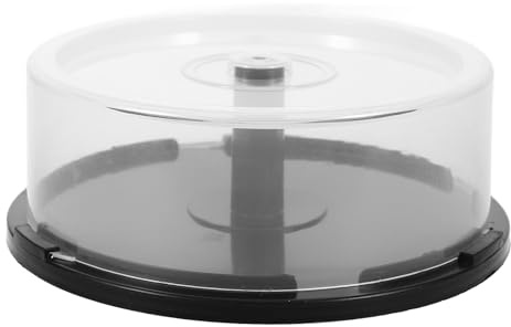 BELLIFFY Contenitore per CD in Plastica Nero, Capacità 25 Dischi, Design Elegante e Semplice, per Organizzare CD e Dischi a Casa in Ufficio