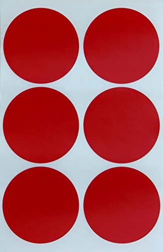 Sticker Rot 50 mm runde Aufkleber – 5 cm Sticker 180 Stück von Royal Green