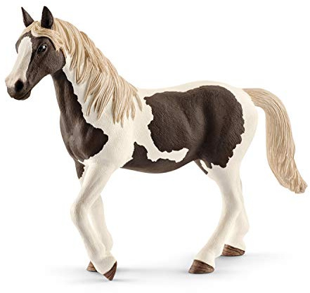 Schleich Farm World | Pinto Stute 13830 | 3 x 13 x 11 cm | Spielfigur ab 3 Jahren | schleich Bauernhof Spielfigur | detailgetreue Tierfigur | Geschenk für Jungen und Mädchen