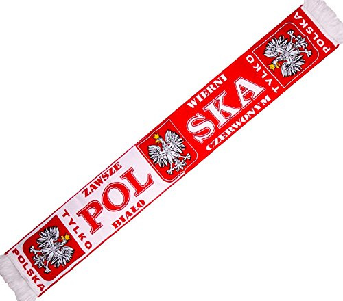 Polen Polska autentisk vävd fotbollshalsduk