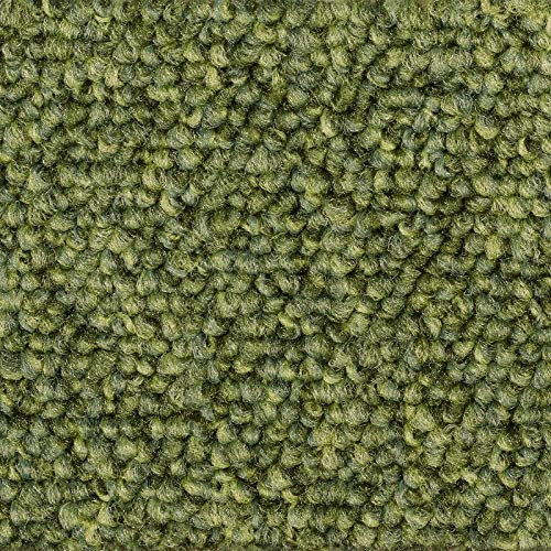 Teppichboden Meterware 400 cm grün auch in 500 cm Breite ideal für Gewerbe und Büro strapazierfähige Schlingen Auslegware