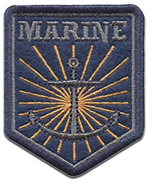 Catch the Patch Marine Anker Troopers Aufnäher zum Aufbügeln Abzeichen 4,9 x 6,1 cm Bügelbild für Erwachsene mit Veteranenabzeichen Bundeswehr Original, Airsoft Tactical Outdoor Morale Anwendung Idee