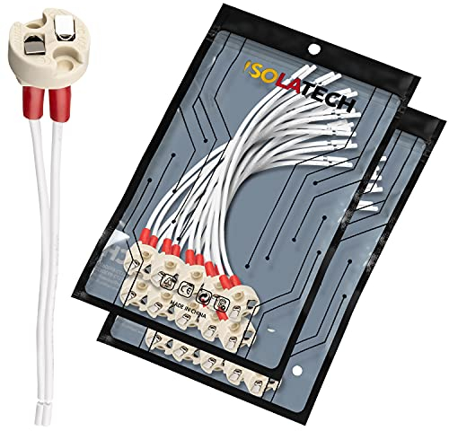 ISOLATECH 20pcs zócalo universal de cerámica para MR16 MR11 GU5.3 G4 base LED lámparas de ahorro de energía (max.250V/2A) bombillas empotrada en el techo cocina cuarto de baño resistente al calor