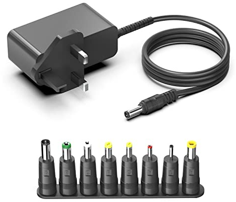 KFD 18V Universal AC Power Charger DC 2A 1.6A 1.5A 1A 0.5A Barrel DC Plug 8 Jacks 6.5x4.4mm 5.5x3.0mm 4.0x1.7mm 3.5x1.35mm Gtech HyLite HyLite 2 ProLite SCV300 Cordless Vacuum Power Supply