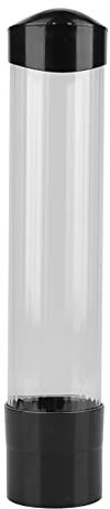 Risegun Dispensador de Vasos de Papel, portavasos de plástico, portavasos con botón de un Toque, 60-80 Vasos, dispensador de Vasos de Papel para Vasos de Papel Desechables, Oficina en casa(Negro)