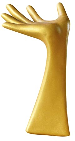 harayaa Schmuckhalter Dekoration Nordic Polyresin Ornamente Craft Female Display Stand Hand Arm Rack für Halskette Desktop, Gold