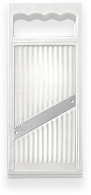 weSTOCK - Cortadora de verduras de plástico ABS sólido con asa ergonómica - Rebanadas finas de 1 mm - Ideal para verduras, verduras y frutas - Dimensiones 270 x 105 mm (blanco)
