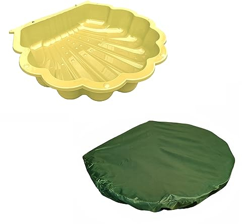 Coquillage à eau en forme de coquillage avec couvercle au choix (sable avec bâche)