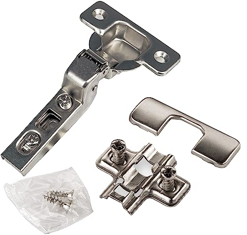 SOTECH Set di 2 cerniera T45 110° arresto interno con montaggio rapido e ammortizzatore incl. piastra a croce, viti e coperchio