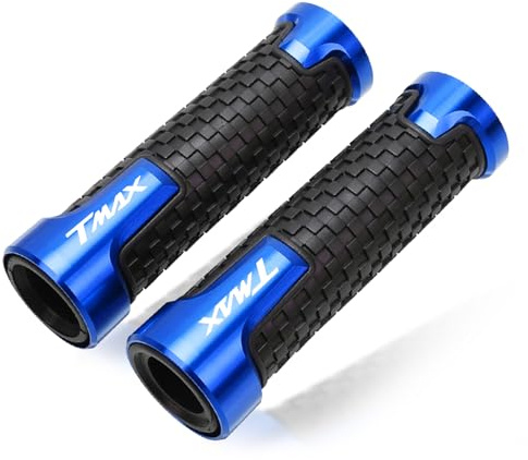 YIEBA 22mm 7/8 Manopole Manubrio Per T MAX T-MAX 500 TMAX530 SX DX 2014-2018 TMAX 560 2020 2021 2022 Impugnatura Manopole del manubrio Accessori moto(Blu)