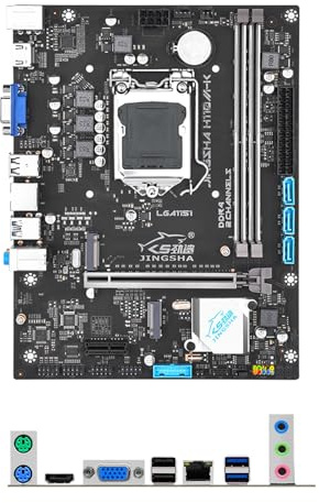 docooler 1151 Socket LGA1151 Procesadores CPU Placa base de escritorio 2*DDR4 Hasta 32 GB 1*PCIE3.0 x16 Ranura Placa base para juegos de oficina en casa 3*SATA3.0 1000Mbps