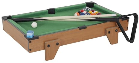 MISTER GADGET, MG3487, 3-in-1-Spieltisch Braun, Grün, Billard, Tischtennis, Hockey, Perfekt für Spieleabende mit Freunden oder der Familie, Lachen und Entspannung sind garantiert.