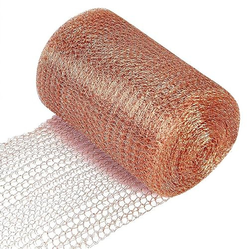 10m Kupfergitterrolle,Kupferband Gegen Schnecken Mäuse, Schneckenzaun Reinem Kupfer Kupferwolle für Garten Schneckenabwehr, Mader Abwehr