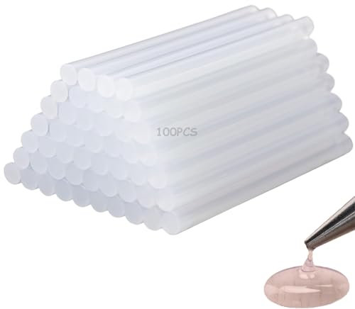 Palitos de pegamento caliente transparentes, 100 unidades, 7 x 100 mm, para pistola de pegamento, secado rápido, bricolaje, artesanía