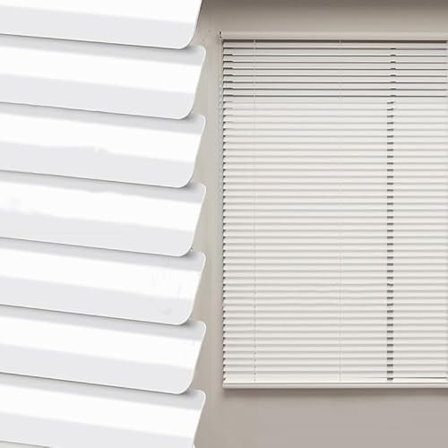 Alu-Jalousie,Bohren Aluminium-Jalousie,25mm Lamellen Metall Jalousette,Innen Sichtschutz Fenster Rollo,Verdunkelungsrollo Für Zuhause Büro,Weiß,Anpassbare Größe,Breite x Höhe (75cm x 140cm)