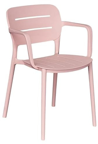 OUTLIV. Gartensessel Vivien Kunststoff stapelbar witterungsbeständig Pink mit Fußkappen 52,5x53x79 cm