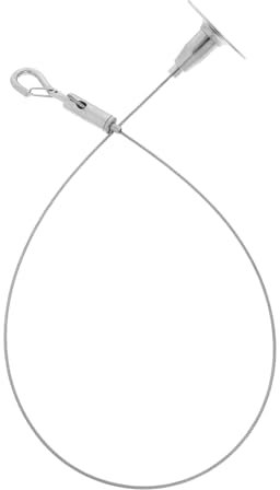 Veemoon 0.5m Cavo in Acciaio Inossidabile Con Gancio Per Appendere e Luci Filo Regolabile Per Installazione Soffitto o Parete Cavo Per Lampade Sospensione e Decorazioni Esterne