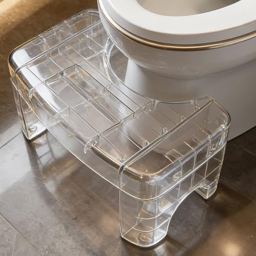 Junrvivy Tabouret de toilette amovible pour adulte - Hauteur : 17,5 cm - Antidérapant - Peu encombrant - Pour une meilleure santé intestinale