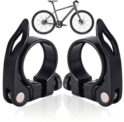 2 stycken cykelsadelklämma med snabbkoppling aluminium sadelstolsklämma 31,8 mm rörklämma cykelsadelsäte sadelklämma mountainbike vägcykel sadelstång