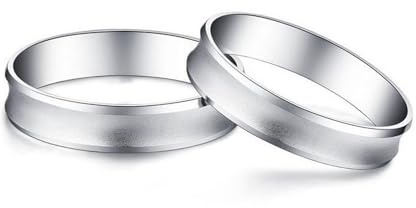 Tolldek Echt Freundschaftsringe Platin PT950, Solitärring Klassiker Form, Platin Trauringe, Gr.65 (20.7)
