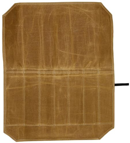 Ngbbby Rouleau de Couteaux, Sac à Couteaux de Chef en Toile imperméable à 7 Fentes, Pochette Couverts Portable Enroulable pour Camping Pique-Nique en Plein air, Sac