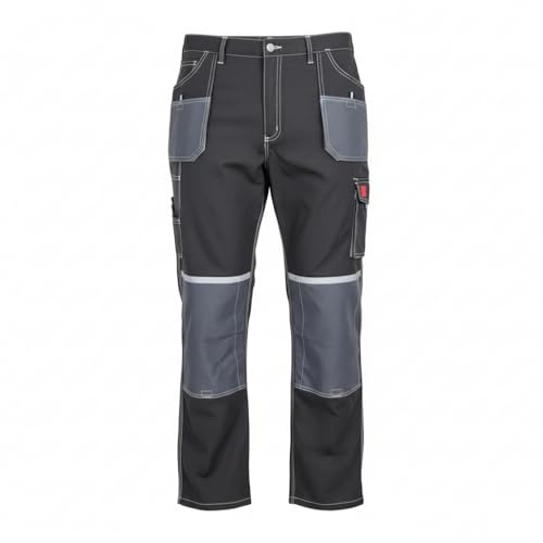 TAMS Basic Arbeitshose Herren Kniepolstertaschen 8 Taschen Arbeitskleidung verstärkte Nähte Bundhose Herren Arbeitshosen Knieschutztaschen 44-64