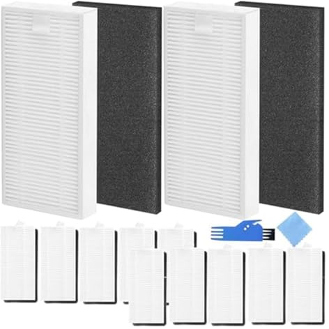 Wivplex 12 Pcs Hepa-Filter, for Eufy, for RoboVac, for 11S 30C 25C 30 15C 35C 15T Plus Roboter Reiniger Vakuum Filter Ersatz Teile Staubsaugerfilter-Set für Zuhause
