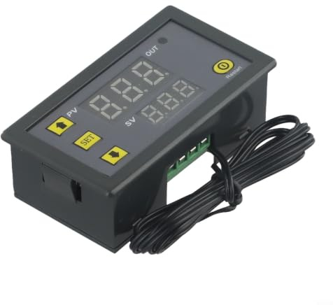 Temperaturschalter Digital LCD Display – Temperaturwächter 230V für Heizung und Kühlung gleichzeitig – Wasserdichter Sensor für Reptilien Brutkasten Wassertank(12V)