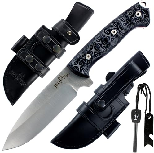 JEO-TEC Nº29 Outdoor-kniv Survival Bushcraft Camping Vandring jakt och fiskekniv - MOVA stainless steel - Mikarta - Gjord i Spanien
