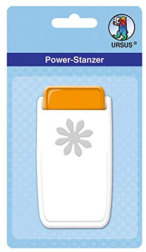 Ursus 19750011 - Power Stanzer mittel, Gänseblümchen, Motivbreite ca. 2,5 cm, aus Kunststoff mit Metallstanze, für Verschiedene Papierstärken und andere Materialien