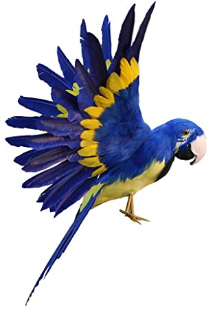 LOVIVER Taubenschreck Vogelschreck Taubenabwehr Vogelabwehr Vogel Figur Dekofigur - Papagei Blau