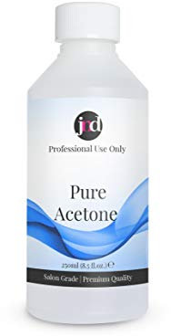 JND Dissolvant pour vernis à ongles en gel acrylique 100 % pur acétone 250 ml