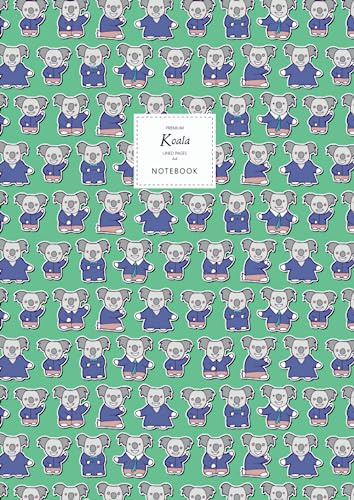 Koala Notebook - Lined Pages - A4 - Premium: (Green Edition) Fun notebook 192 lined pages (A4 / 8.27x11.69 inches / 21x29.7cm)