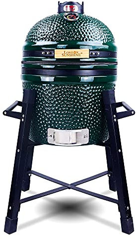 London Sunshine keramisk kamado kolgrill juniorserie – 15 tums keramik med stativ – grön