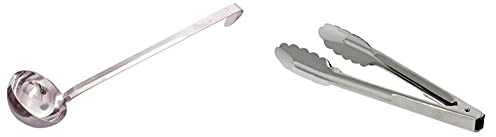 DE BUYER - Louche INOX Extra-Forte ø 08 cm & 4788.24N - Pince cafet./viennoiseries PM 24cminox - 1 pièce - Argenté - Acier Inoxydable