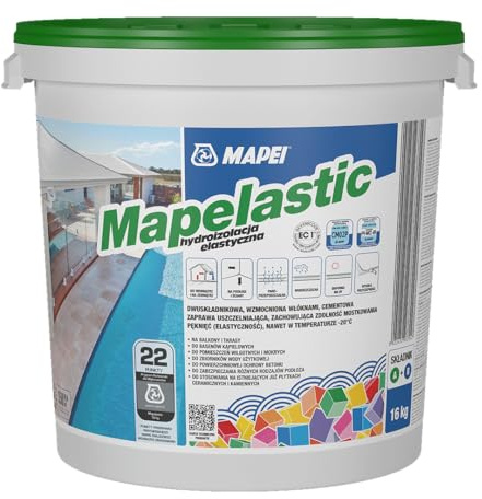 MAPEI MAPELASTIC (A+B) 16kg Zweikomponentige, zementäre Dichtungsschlämme mit hoher Rissüberbrückung auch bei niedrigen Temperaturen