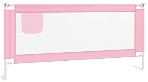 vidaXL Kleinkind-Bettschutzgitter Rosa 200x25 cm Stoff