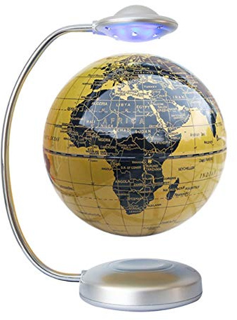 TOMYEUS Globes 8-Inch netic Levitation Light Globe, Floating Head Light, Sphere Light, Press Light for Office Home Geographic Globes
