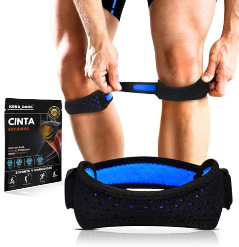 KERD_DANS Cinta Rotuliana Rodilla (2 Uds), Correa Ajustable para Compresión del Tendón Rotuliano, Rodillera Rotuliana para Menisco y Ligamento, Knee Brace Deportiva para Alivio del Dolor