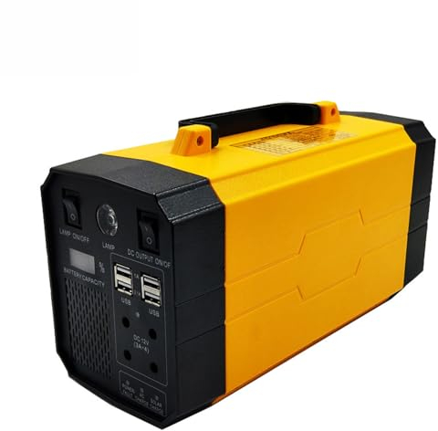 OSMARI Centrale électrique Portable 220 V, générateur Solaire Mobile 500 W, Alimentation de Secours pour l'extérieur, Le Camping et Le caravaning,Yellow-31AH
