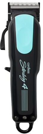 Wahl Professional LE Black/Aqua Cordless Sterling 4, High-Performance Hair Clipper, Lithium Ion Battery, 100 Minute Runtime
