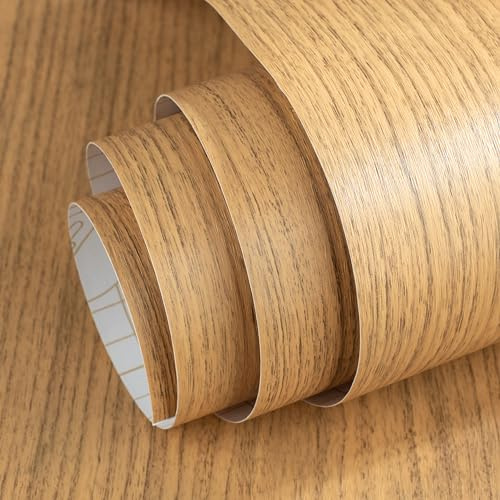 vgoltd Wood Effect Sticky Back Plastic Roll – Self Adhesive Vinyl Wrap for Furniture Kitchen Cupboards Cabinets & Wardrobes Peel & Stick Contact Paper Waterproof & Removable (Style 14, 30 x 100 cm)
