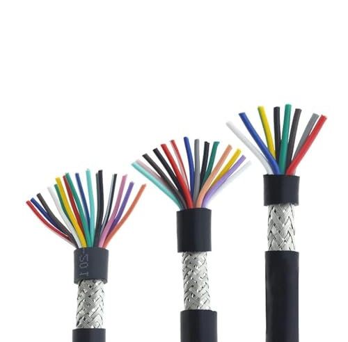 XIAOCLI 22AWG 0.3mm2 Multi-Core RVVP 2/3/4/5/6/7/8/10/12/14/16/20/24 Cavo schermato Linea di Segnale Inverter di Controllo Anti-interferenza(10 cores 5 Meters)