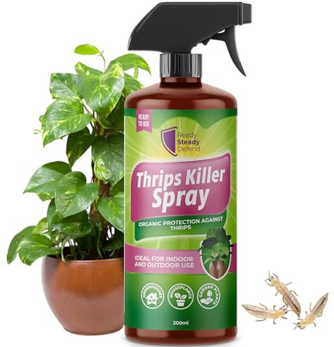 Thrips Killer Spray 200ml - Effective Insecticidal Soap Bug Spray for Home & Thrips Killer Houseplants - Plant Protection Solution for Indoor & Outdoor Use - Natural Formula for Healthy Plants