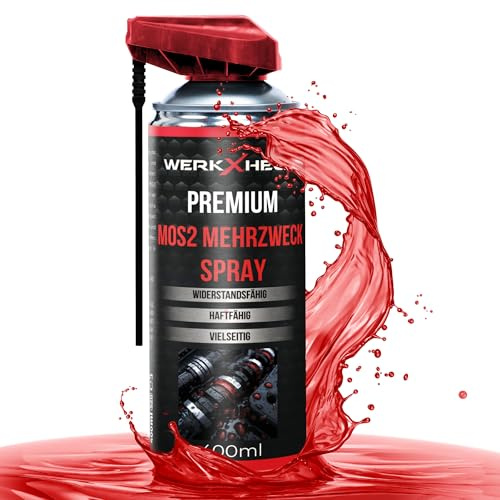 WerkXheld MoS2 Schmierfett-Spray 400ml – Hochwertiges Mehrzweck-Fett für Lager, Fahrrad, Kugellager & Maschinen Greas