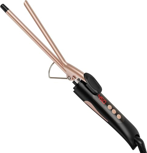 MELYDO 13mm Curling Tongs, Thin Chopstick Curling Wand for Tight Ringlets & Corkscrew Curls, Small Hair Curler for Short Hair & Men, Ceramic Tourmaline Temp Control up to 230°C