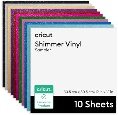 Cricut™ Schimmer-Vinyl – permanent, Party-Musterset – 30,5 x 30,5 cm / 12 x 12 Zoll (10 Stk.)