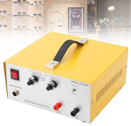 UORDBY Saldatrice a Punti per Gioielli, Kit Saldatore per Gioielli Portatile, saldatrice a Punti Portatile, con Potenza Regolabile, per la Saldatura Rapida di Platino, Oro, Oro carato, Argento 80A