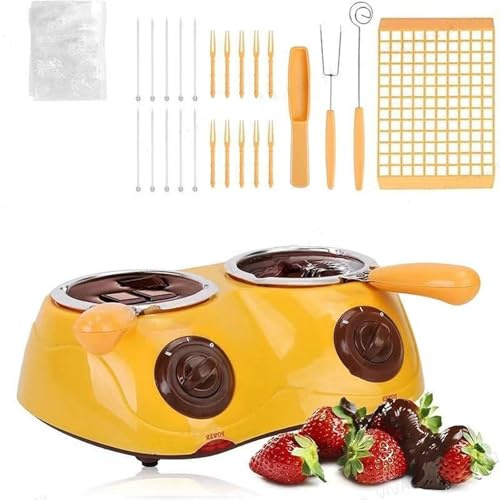 Chocolate Melting Pot Fondue Set - Electric Double Boiler for Candy and Cheese, Instant Hot Melter for Baking and Kitchen Accessories