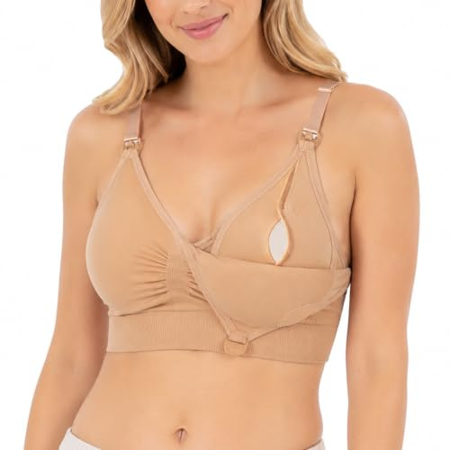 panemy Soutien Gorge Allaitement et Tire-Lait Mains Libres, Brassière Maternité avec Maintien, Accès Facile pour Allaiter et Tirer Le Lait, Tailles S à XL
